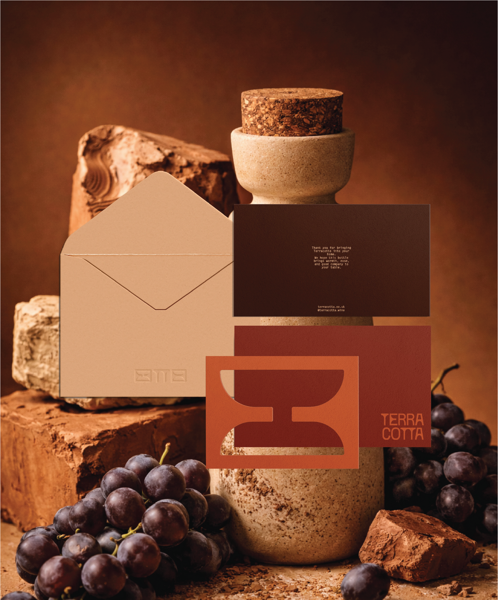 Terracotta is a wine brand dedicated to reconnecting people to the earth, themselves, and each other. Inspired by ceramics and natural materials, Terracotta takes a more human and tactile approach by selling wine in reusable terracotta vessels, celebrating
craftsmanship and sustainability whilst turning a quiet sip into a shared moment. It stands out by blending tradition with warmth and modern design
