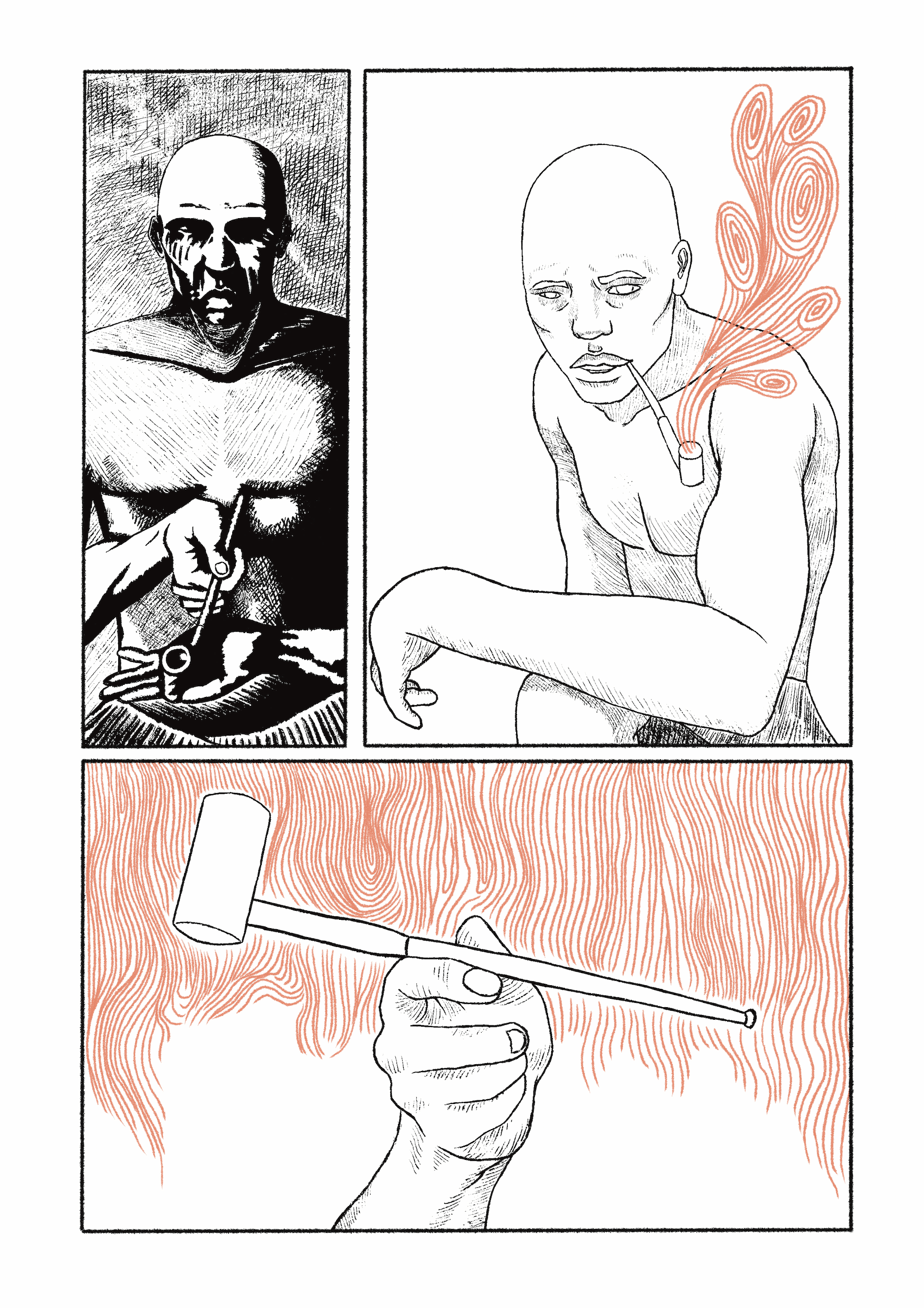 Page 9 of a 16 page comic for Hartley's Final Major Project.