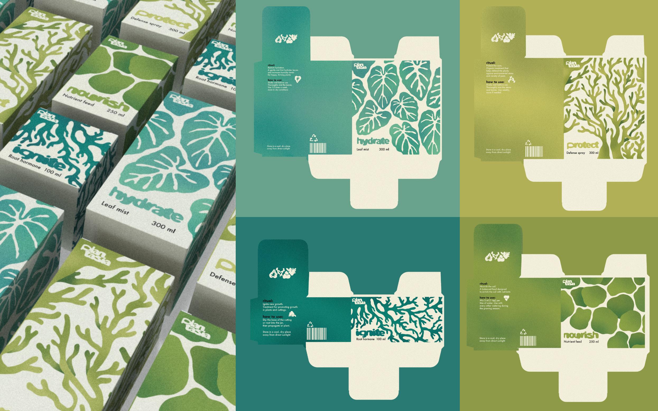 Packaging concepts for "Plantasia"