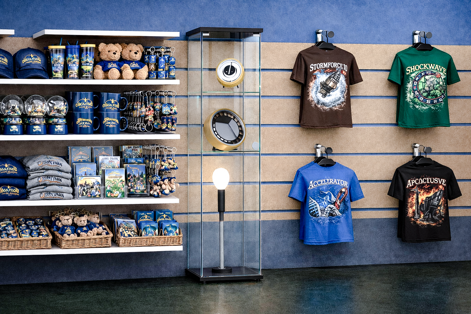 Concept render of products inside gift shop