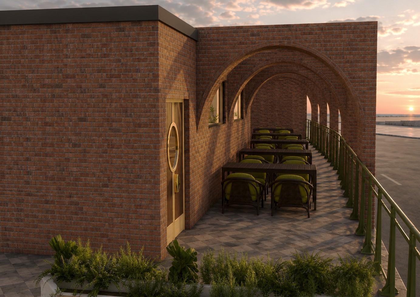 Roof view of seating area