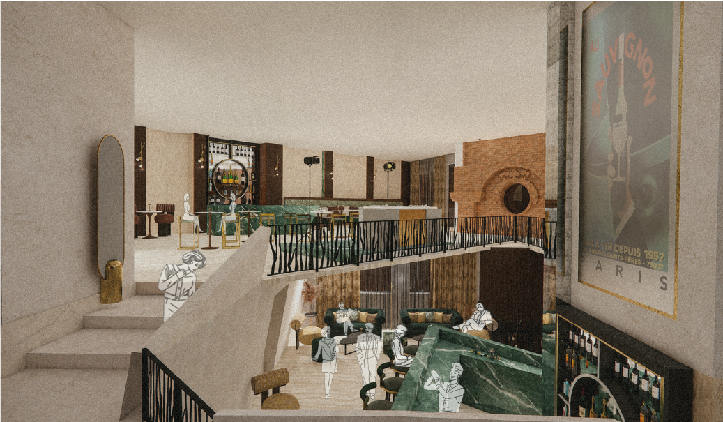 The bar will allow for people to socialise by mixing class groups, achievable through its inhouse winery which will provide a more affordable menu. Meanwhile, the nursery will welcome children from single parent families in order to support learning for the community. The project creates a beautiful cycle facilitating for wealth to be drawn into Kentish Town and simultaneously, helping the growth and progression of the community.