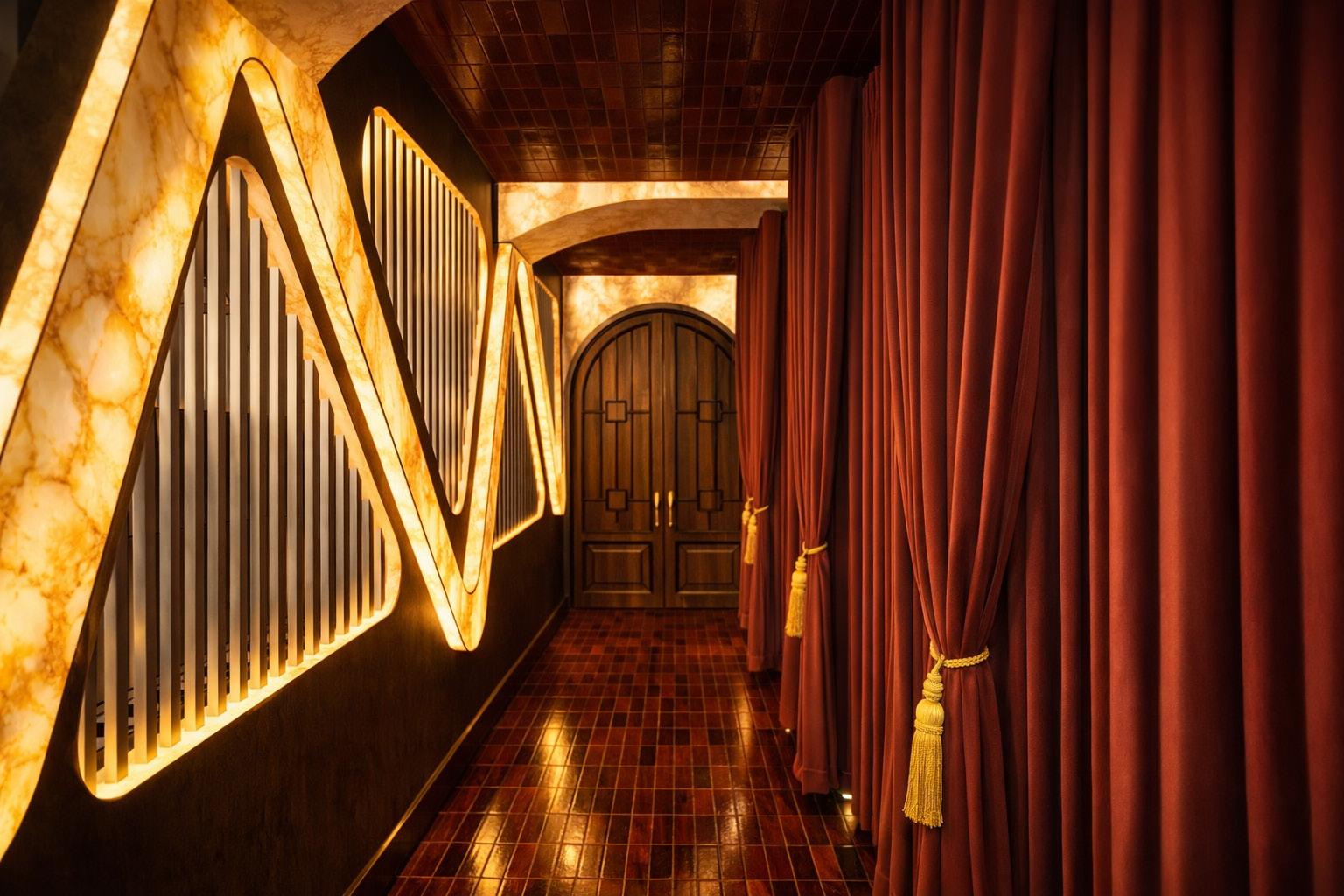 Interior perspective of hidden corridor
