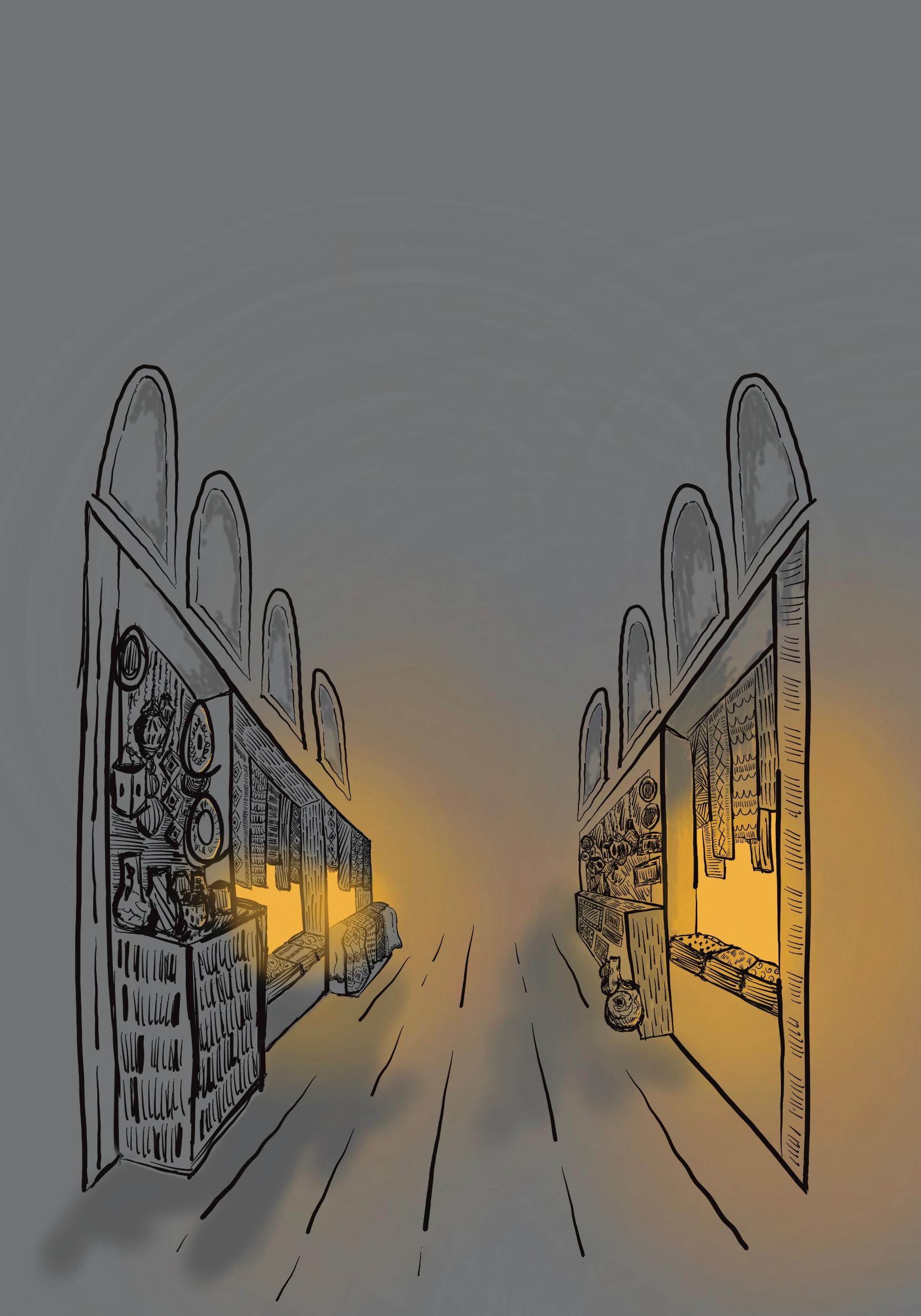 Market Town Illustration